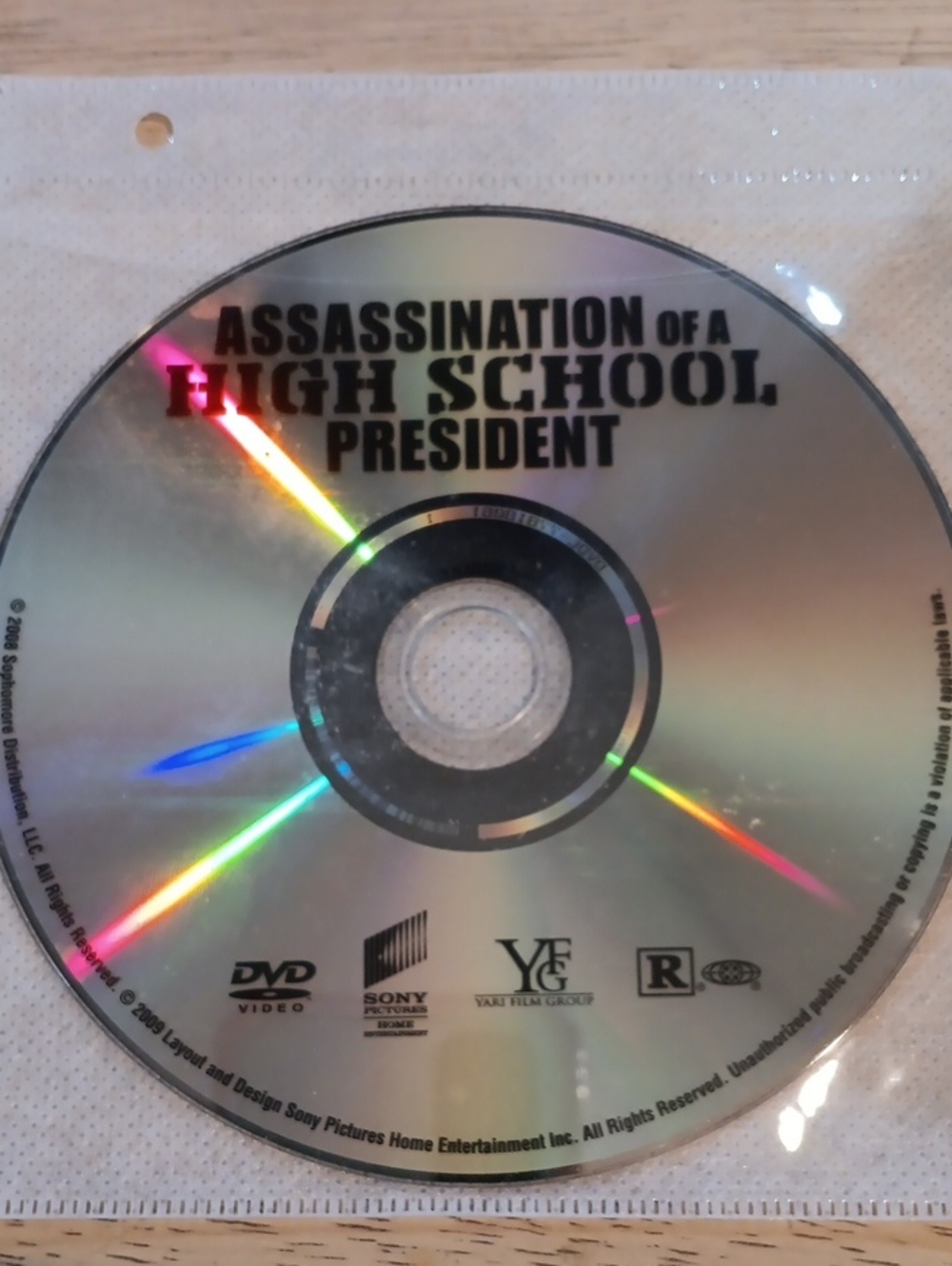 Assassination of a High School President DVD *NO CASE*